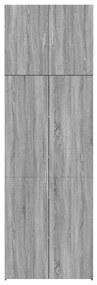 Armário alto 80x42,5x249 cm derivados de madeira cinza sonoma