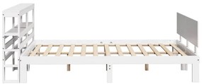 Estrutura cama c/ cabeceira 135x190 cm pinho maciço branco