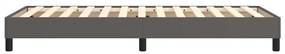 Estrutura de cama 90x190 cm couro artificial cinzento