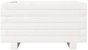 Vaso/floreira de jardim 50x50x26,5 cm pinho maciço branco