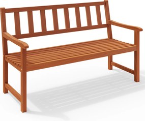 Banco de jardim Kensington em madeira de acácia 120x90x50-58 cm Castanho
