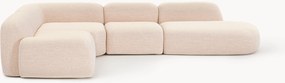 Sofá de canto modular XL em bouclé Wolke