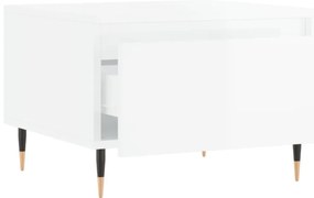 Mesas de centro 2pcs 50x46x35cm deriv. madeira branco brilhante