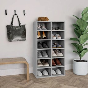 815310 vidaXL Sapateira 54x34x100,5 cm derivados de madeira cinzento sonoma
