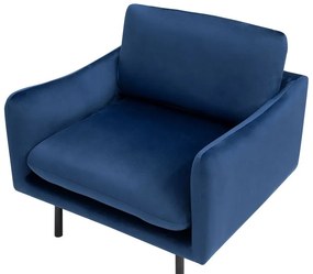 Poltrona em veludo azul escuro VINTERBRO Beliani