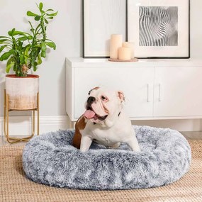 Cama para cães Ø 80 cm almofadada e macia Cinzento