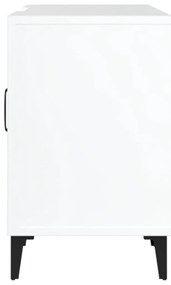 Móvel de TV 150x30x50 cm derivados de madeira branco brilhante