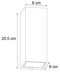 Candeeiro de Parede Moderno Verde Escuro 2-Luzes GU10 70mm IP54 - Baleno Moderno