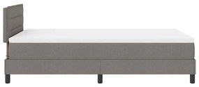 Cama Box com Colchão e LED taupe 120x200 cm Tecido