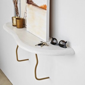 Prateleira de Parede Edera – Dourado e Branco – 99 cm x 22 cm