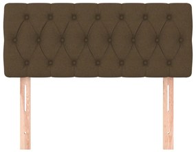 Cabeceira de cama tecido 90x7x78/88 cm castanho