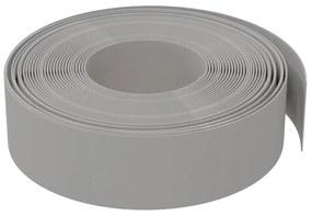 Bordas de jardim 5 pcs 10 m 15 cm polietileno cinzento