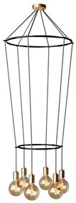 Lâmpada globo de 2 gaiolas de 6 quedas