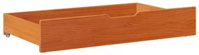 Gavetas para cama 2 pcs 95x55x17 cm pinho maciço castanho-mel