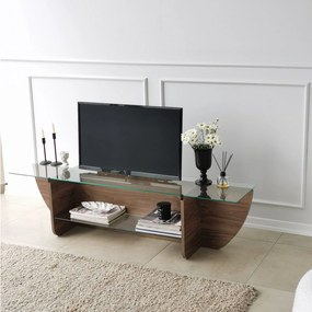 TV Stand Lily – Walnut – 158 cm x 40 cm x 35 cm