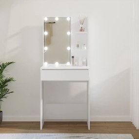 Toucador com LEDs 60x40x140 cm branco