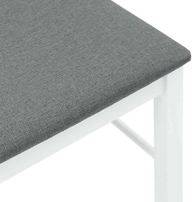 Cadeiras de jantar com almofadões 2 pcs madeira maciça branco