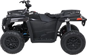 Moto 4 eletrica Crianças ATV WOLF 24V 4x4, 4 motores 200W, Rodas de espuma EVA, Assento Couro ecológico Preta