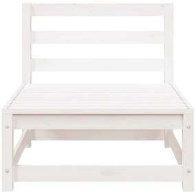 Sofás sem braços p/ jardim 3 pcs 70x70x67cm pinho maciço branco