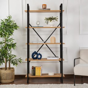 Estante Elysian – Atlantic Pine Black – 90x180x33,5 cm