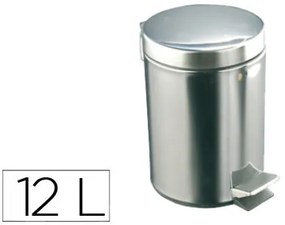 Cesto de Papeis Dahi com Pedal Aco Inoxidavel 12 Litros 25x40 cm