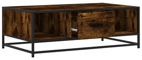 Mesa de centro 100x57x35cm deriv. madeira/metal carvalho fumado