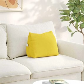 vidaXL Travesseiro para Costas Amarelo Claro 45 x 20 x 35 cm tecido
