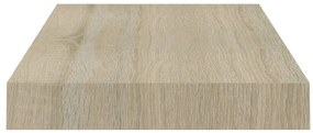 Prateleira de parede suspensa 40x23x3,8 cm MDF cor carvalho