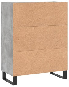 Aparador 69,5x34x90 cm madeira processada cinza cimento