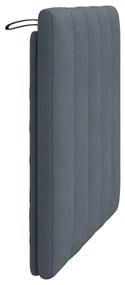 Almofadão de cabeceira 90 cm veludo cinzento-escuro