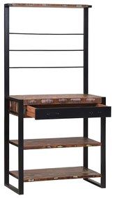 Suporte de Cozinha Multicolorido 80x40x160 cm Madeira Reclamada Sólida