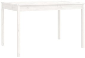 4 pcs conj. de jantar p/ jardim madeira de pinho maciça branco
