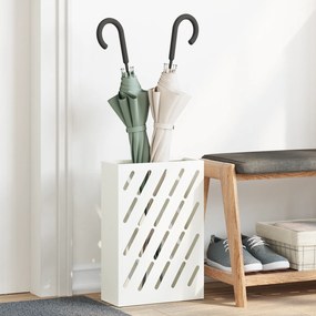vidaXL Suporte de Guarda-Chuva Branco da 28x12x41 cm em Aço