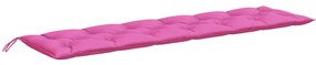 Almofadões p/ banco de jardim 2 pcs 200x50x7 cm tecido rosa