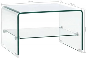 Mesa de centro 50x45x33 cm vidro temperado transparente
