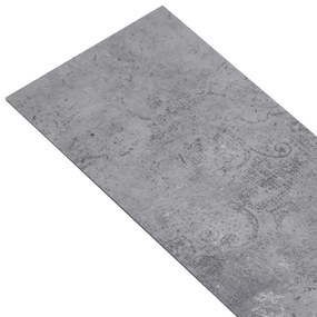 Tábuas de soalho PVC autoadesivo 5,21 m² 2 mm cinzento cimento