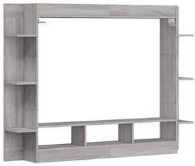 Móvel de TV 152x22x113 cm derivados de madeira cinzento sonoma