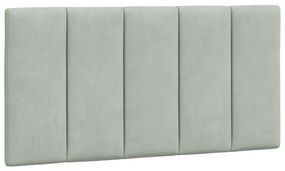 Estrutura de cama sem colchão 100x200 cm veludo cinzento-claro
