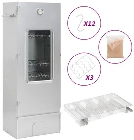Defumador p/ churrasqueira c/ gerador fumo frio aço galvanizado