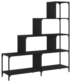 Estante c/ 4 degraus 139x33,5x149 cm derivados madeira preto