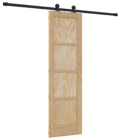 Porta Deslizante com Conjunto de Hardware 'ORKDAL'Madeira Sólida de Pi