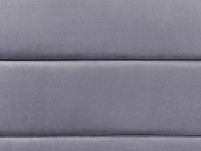 Cama de casal com arrumação em veludo cinzento escuro 160 x 200 cm ROUEN Beliani