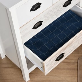 Cómoda com 5 Gavetas Cómoda para Dormitório Moderna com Desenho Anti-T