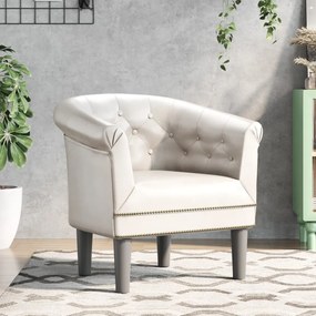 vidaXL Poltrona couro artificial branco