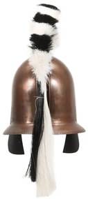 Capacete de soldado grego réplica LARP cobre prateado