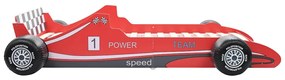 Cama carro de corrida para crianças 90x200 cm vermelho