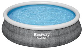 Piscina redonda Bestway Fast Set™ Ø457cm Cinzenta