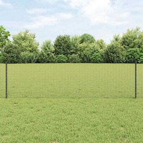 vidaXL Cerca com Postes Cinzeto 0.6 x 100 m Aço