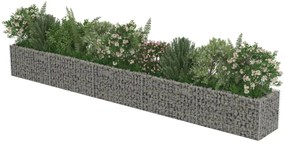 Canteiro elevado/cesto gabião 450x50x50 cm aço galvanizado