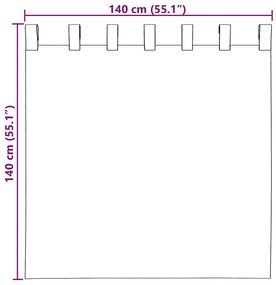Cortinas de voile com bolsos para varão 2 pcs vermelho tinto
